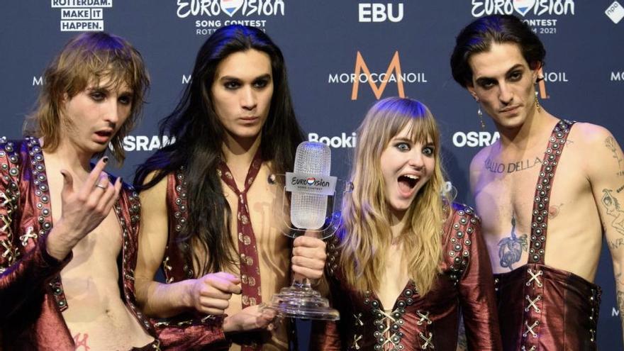 El grupo ganador de Eurovisión 2021, Måneskin.