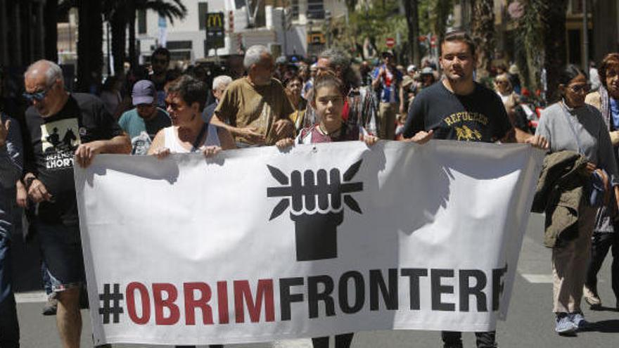 Marcha cívica contra el racismo celebrada en Valencia a principios de este mes.