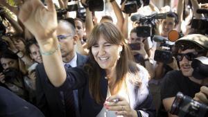 Laura Borràs, el 28 de julio de 2022, cuando fue suspendida como presidenta del Parlament