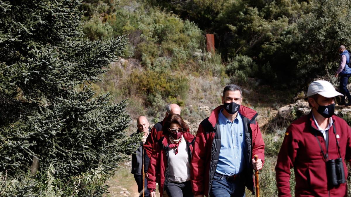 El presidente Sánchez visita la Sierra de las Nieves