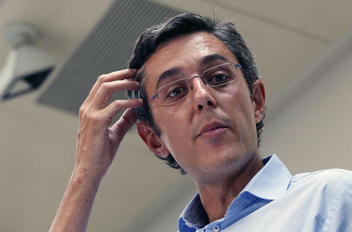 Eduardo Madina, divendres, durant l’anunci de la seva candidatura a la secretaria general del PSOE.
