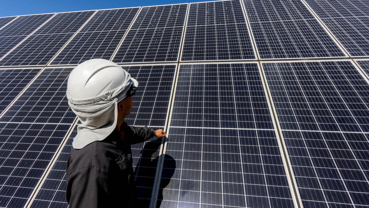 Paneles solares de una planta en la Comunitat Valenciana.