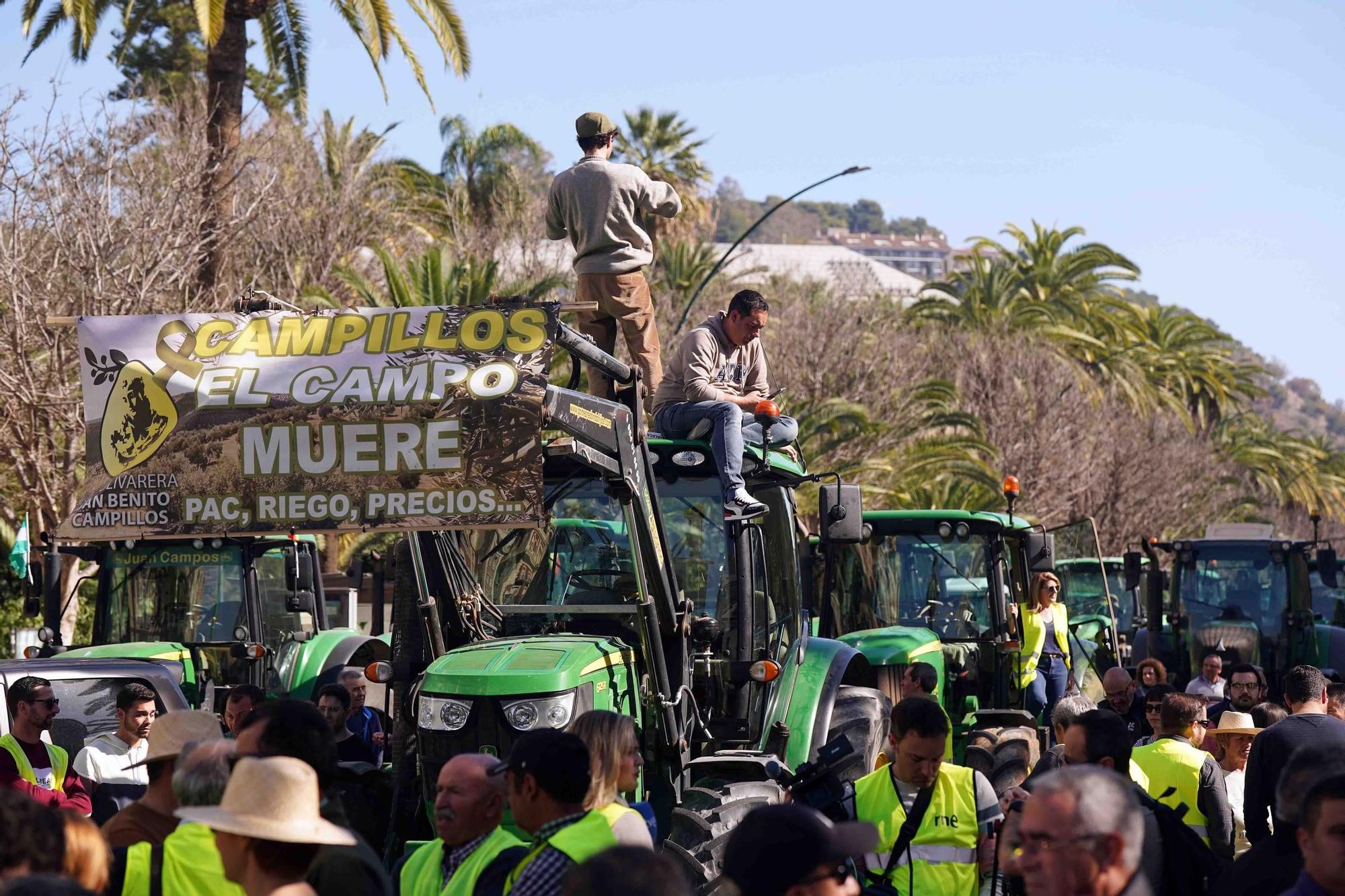 Málaga volvió a llenarse de tractores este miércoles