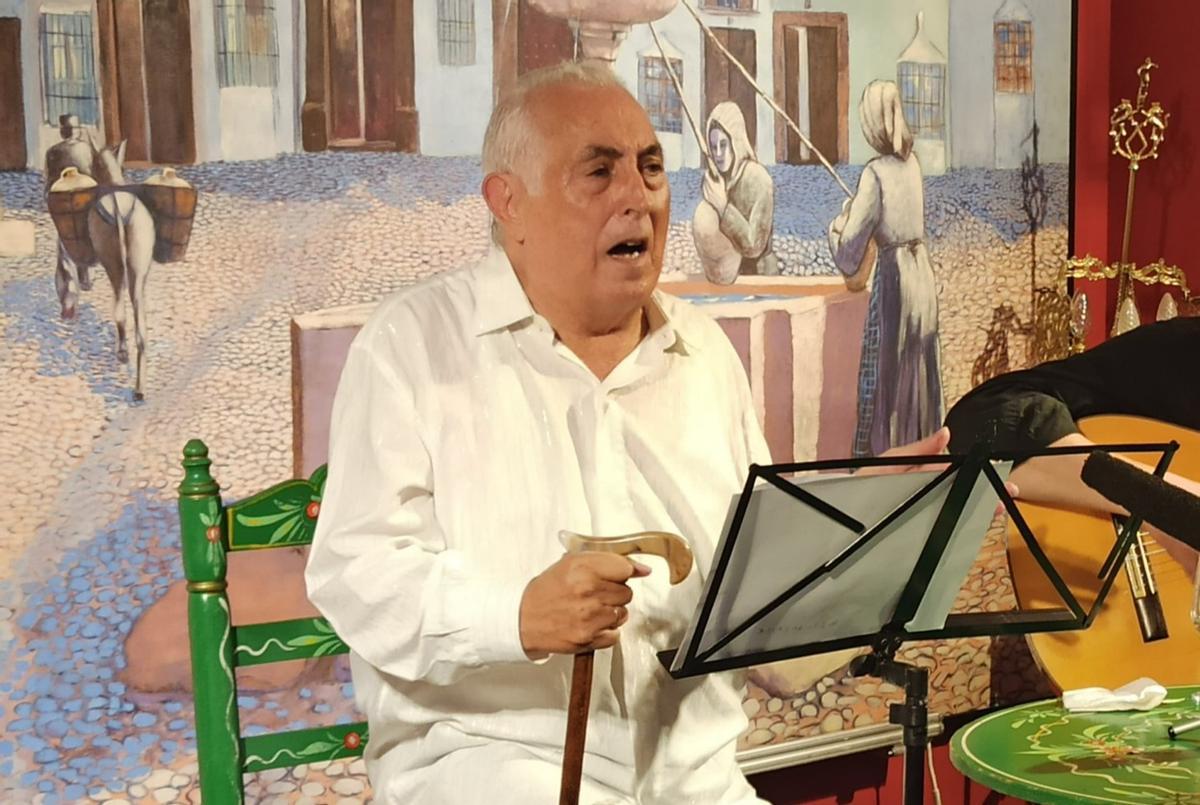 El cantaor flamenco Curro Lucena, en una de sus actuaciones.