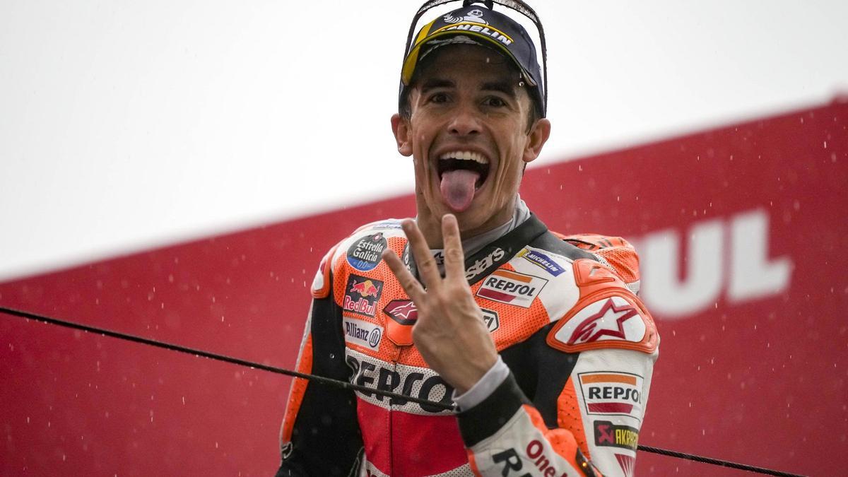 Marc Márquez, feliz en Motegi.