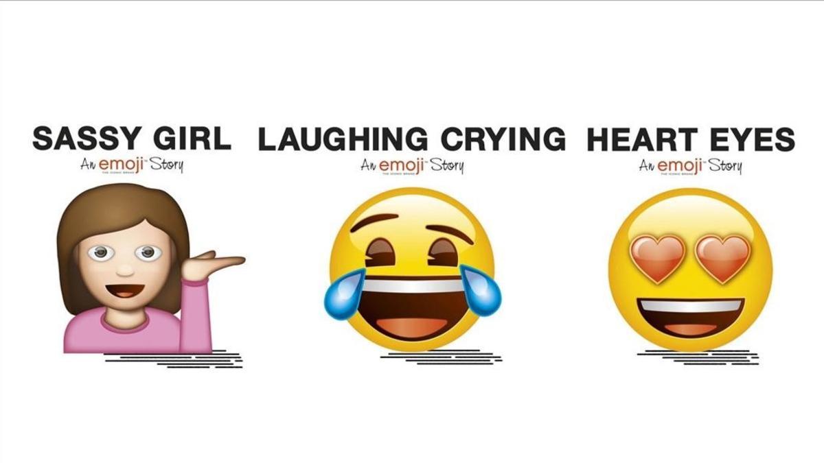Tres de los primeros títulos protagonizados por emojis.