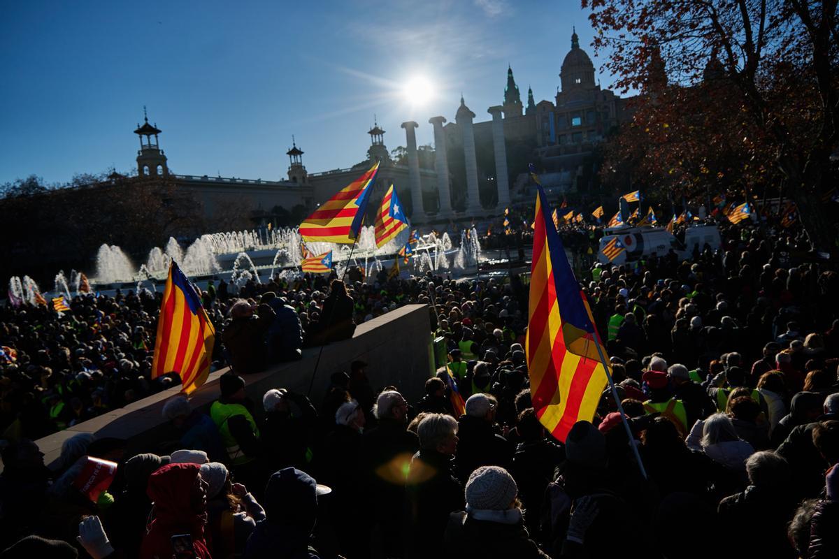 Protestas por la celebración de la cumbre España-Francia en Barcelona