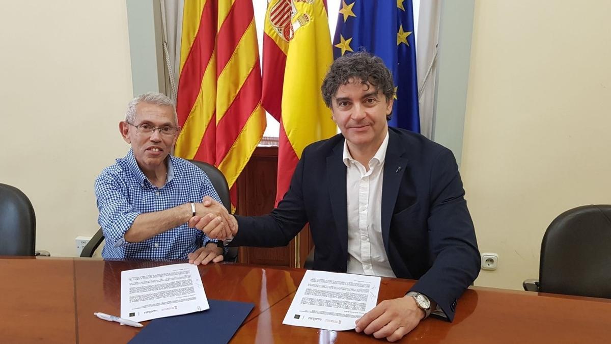 Josep Amand Tomás junto a Francesc Colomer