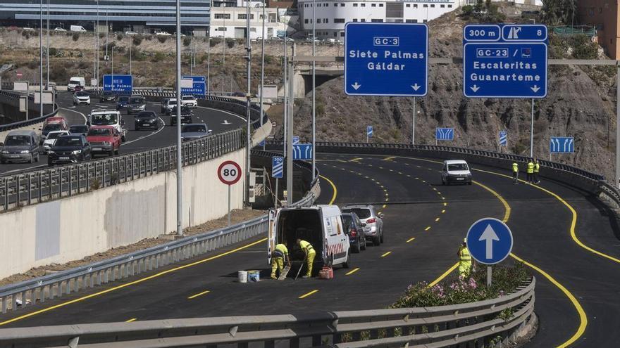 Restricciones por el cierre del viaducto del Guiniguada en sentido sur: estas son las guaguas afectadas y así quedan sus recorridos