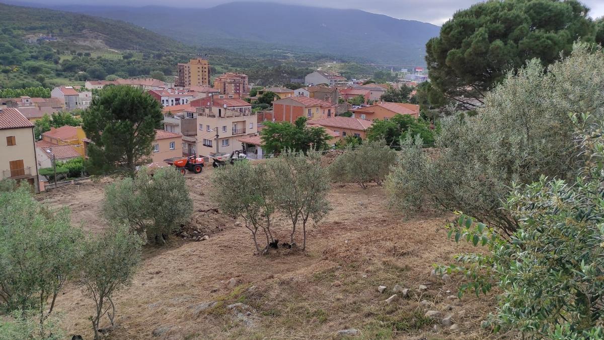 La construcció del nou aparcament de la Jonquera.