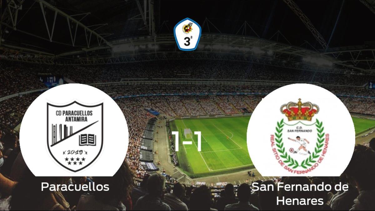 Reparto de puntos entre el Paracuellos Antamira y el San Fernando de Henares (1-1)