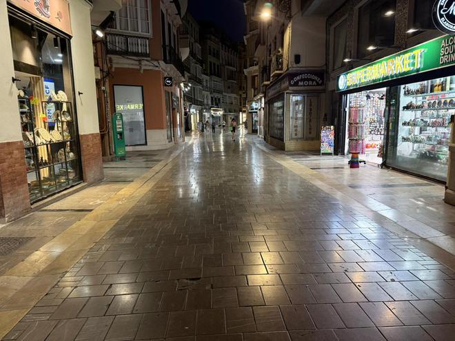 Calles de Málaga vacías a la hora del UD Almería vs Málaga CF