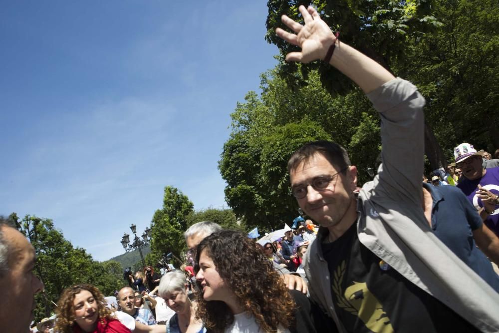 Acto electoral de Podemos en Oviedo con Juan Carlos Monedero