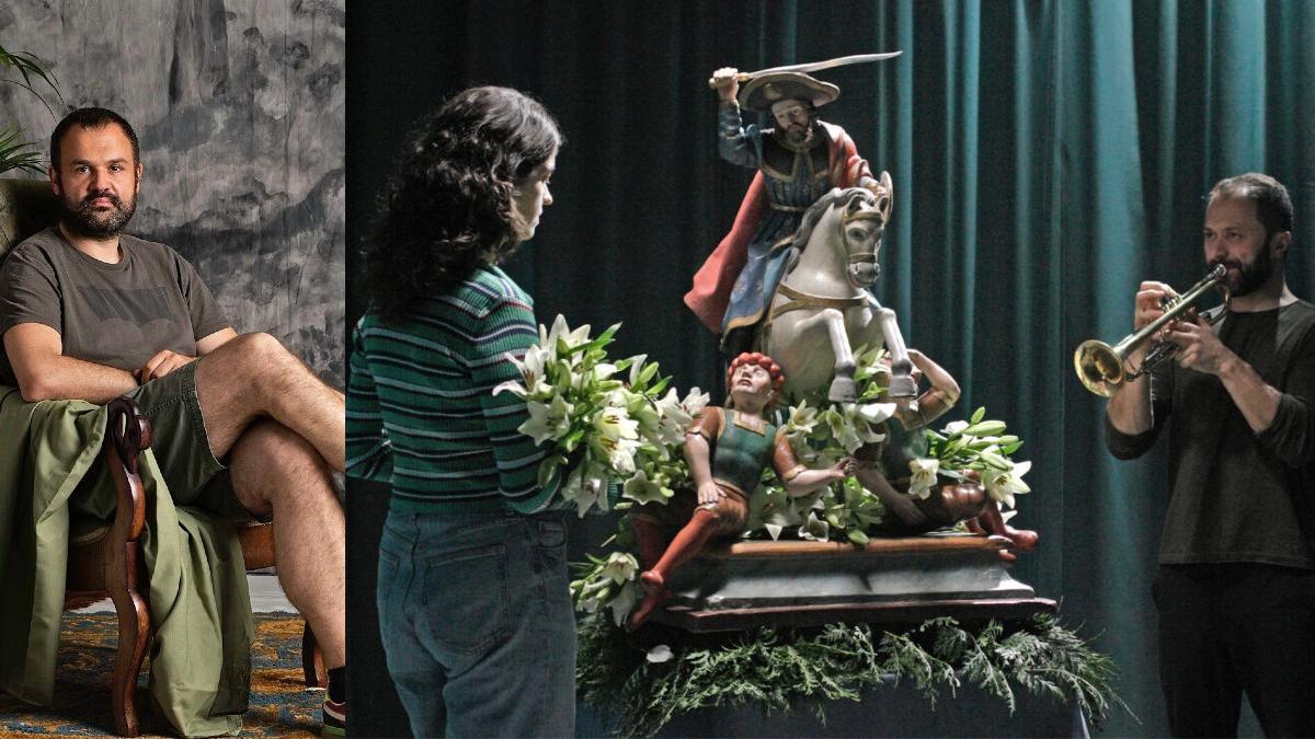 A la izquierda, el cineasta Xacio Baño. Al lado, plano de ‘Despois das cidades’. |