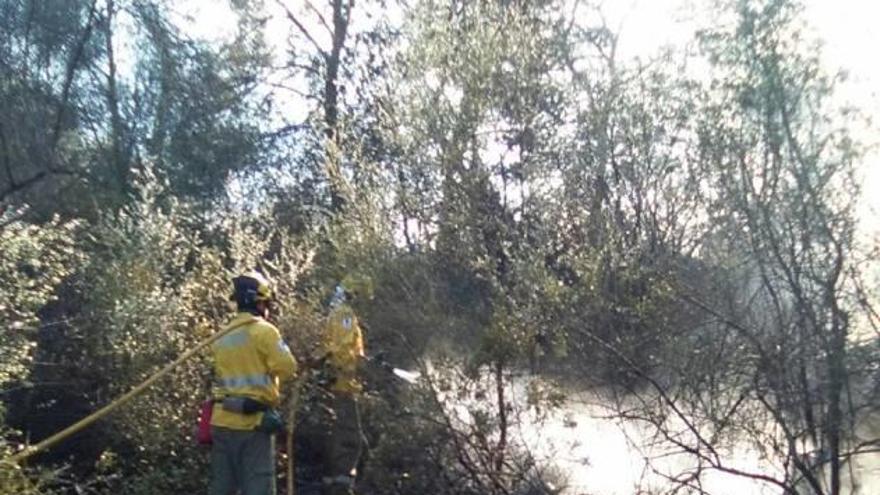 Incendio forestal en Muro