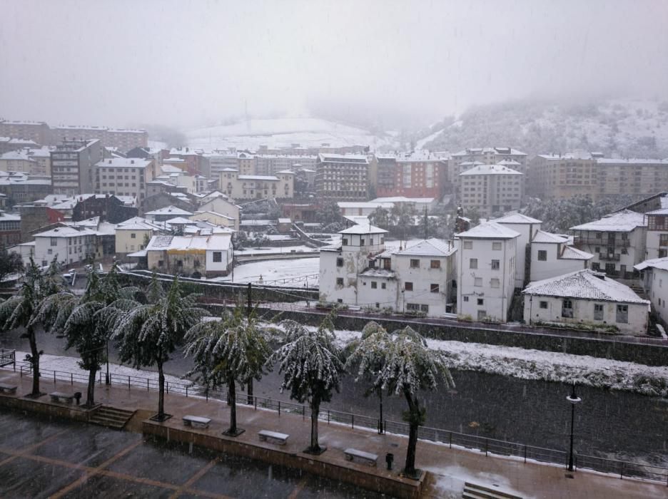 Nevada en el Suroccidente de Asturias