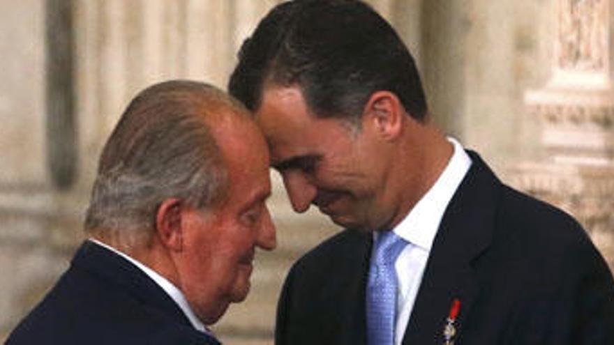 Juan Carlos, en el traspaso de poderes.