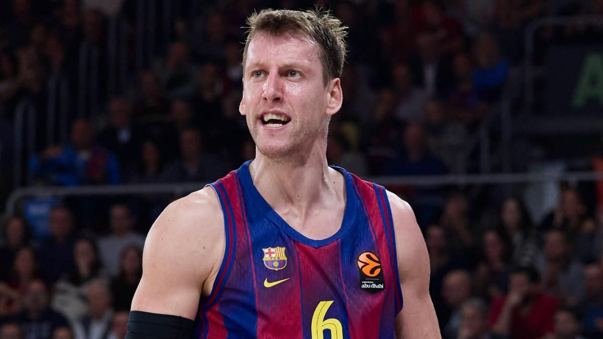 Jan Vesely, en un partido con el Barça