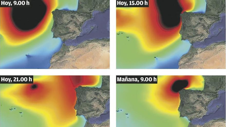 Asturias en alerta por vientos y fuerte oleaje