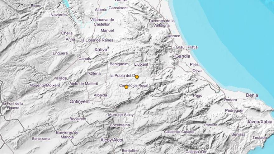 La Vall d’Albaida registra dos sismes en un interval de quatre minuts