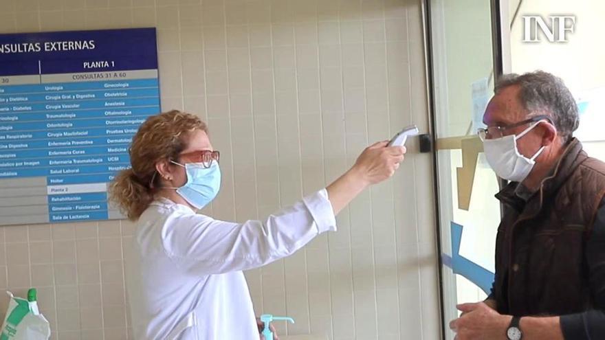 El Hospital de Torrrevieja se blinda frente al coronavirus con controles de temperatura