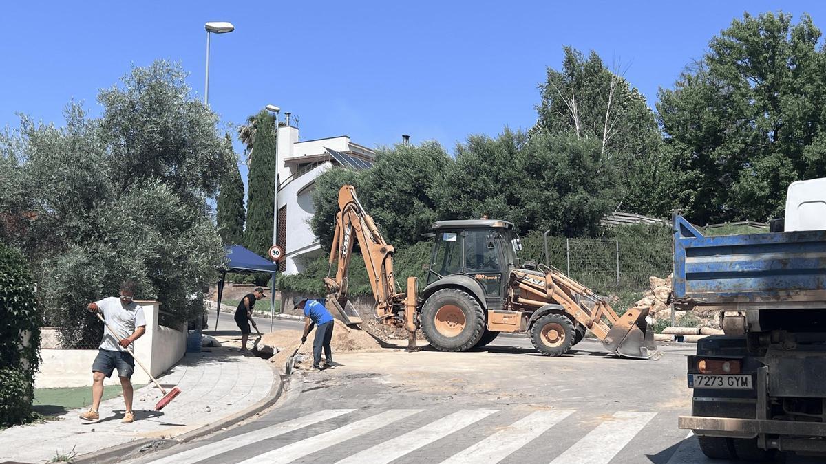 Treballs de reparació de les avaries.
