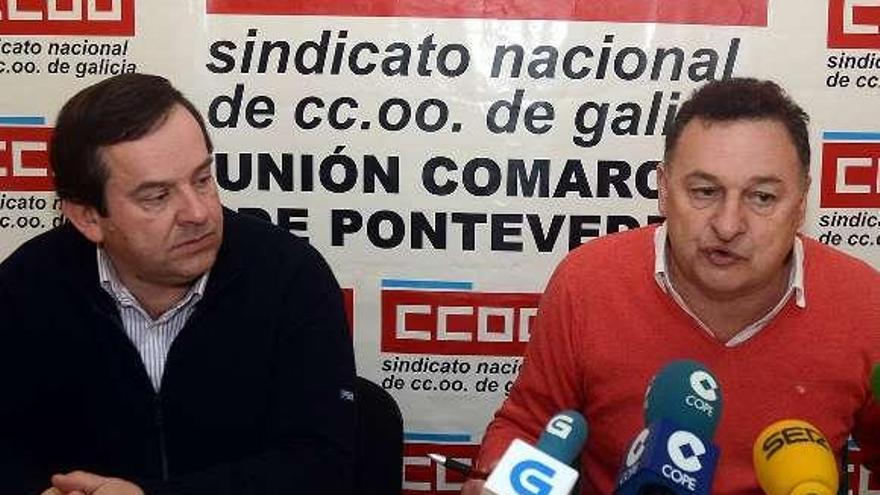 Millares y García Pedrosa, dirigentes de CC OO.  // Rafa Vázquez