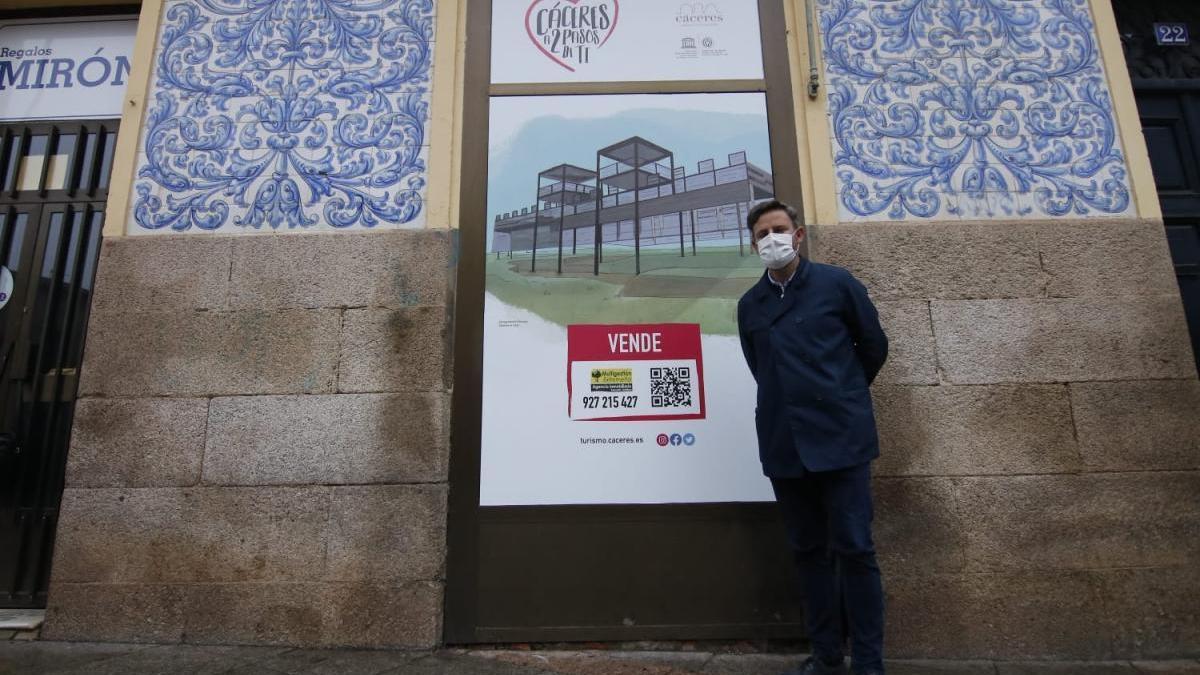 Campaña local para mejorar la estética de los locales vacíos del casco histórico de Cáceres