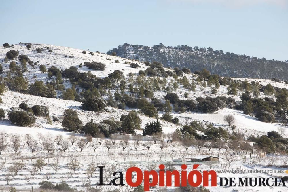 La nieve llega a las pedanías de la comarca del No