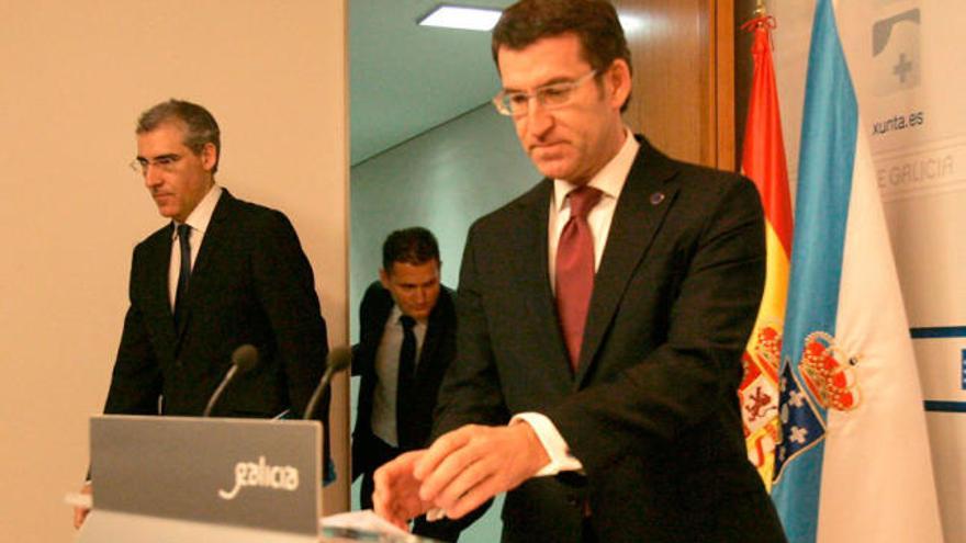 Alberto Núñez Feijóo en la rueda de prensa del Consello de la Xunta.