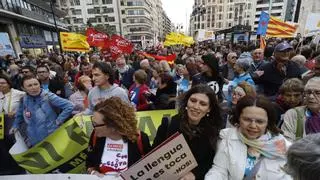 La izquierda valencianista se manifiesta en la primera marcha bajo el gobierno de PP y Vox