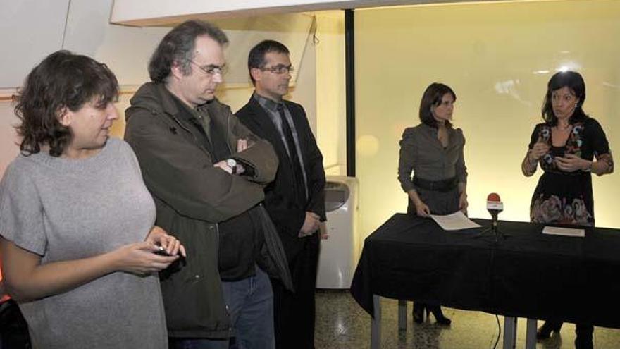 Els membres de la nova formació, durant la presentació al bar Dynamic.