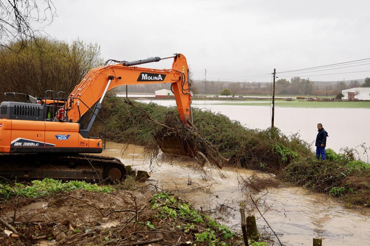 Trabajos junto al río en Córdoba capital.