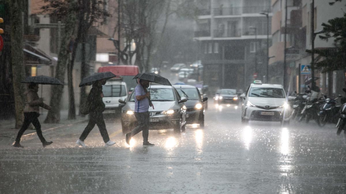 Lluvia en Ibiza.