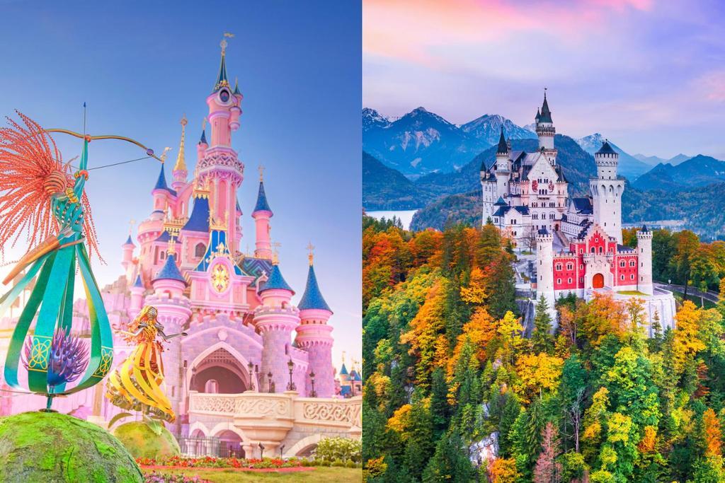 El Castillo de la Bella Durmiente está inspirado en el Castillo de Neuschwanstein, en Alemania.