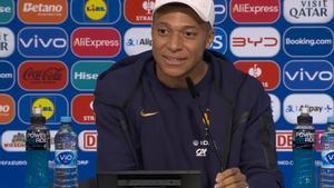 Kylian Mbappé, durante la rueda de prensa previa al partido ante Bélgica