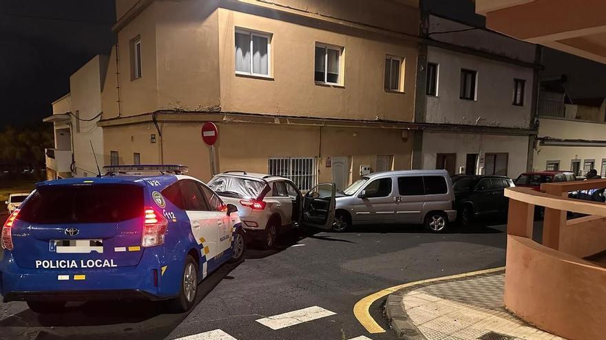 Persecución policial de película en La Laguna: interceptan en La Verdellada un coche robado que circulaba a gran velocidad
