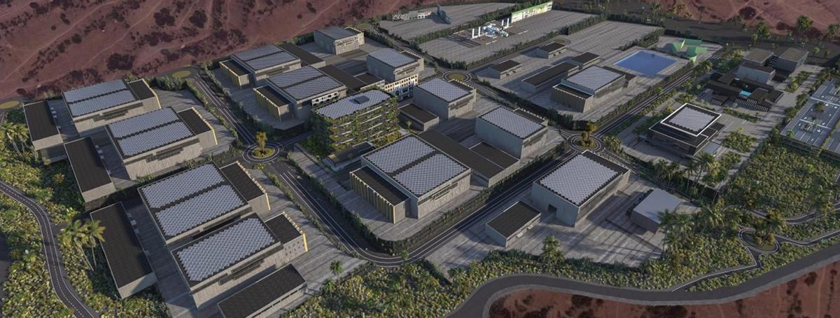 Infografía de la ciudad del cine a construir en Fañabé (Adeje). |