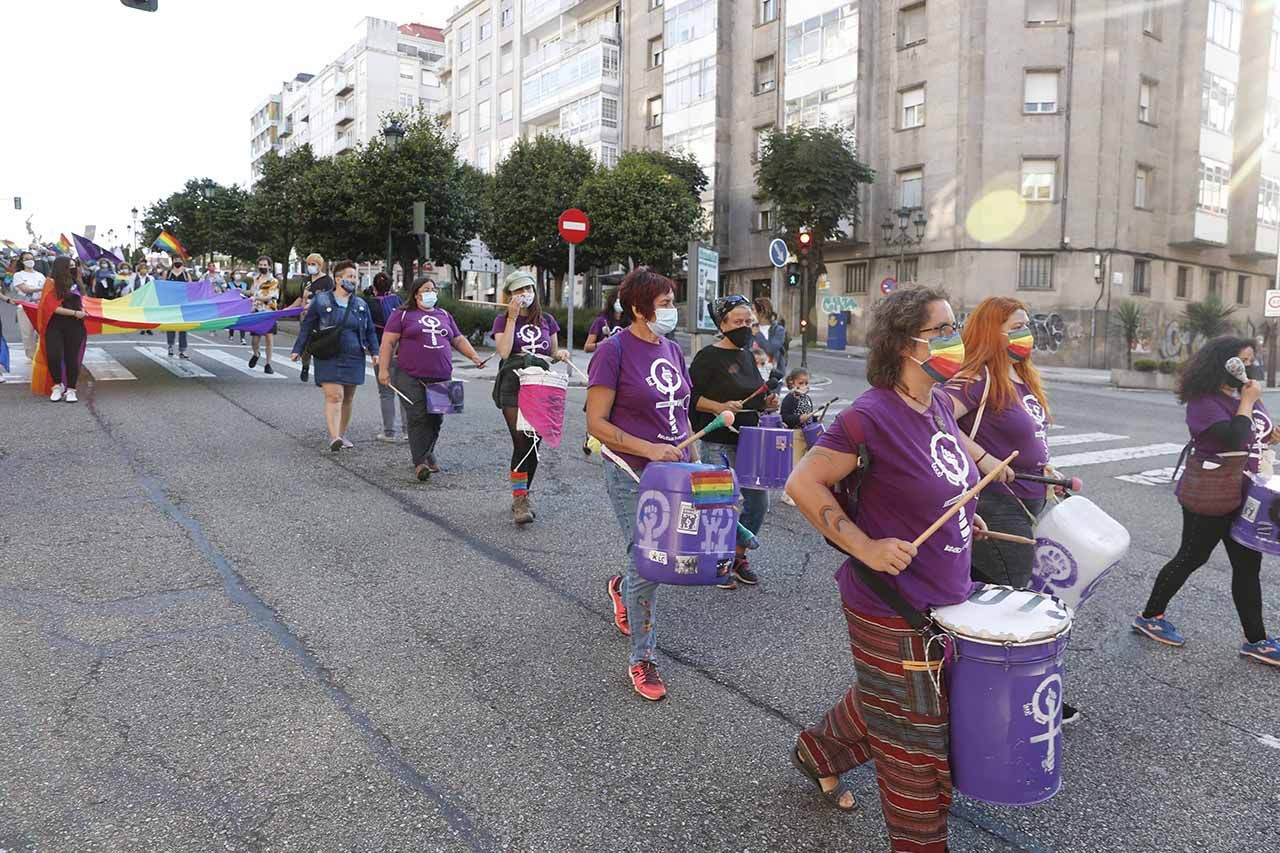 Manifestación del Orgullo LGTBI, el pasado 28 de junio en la Gran Vía de Vigo.