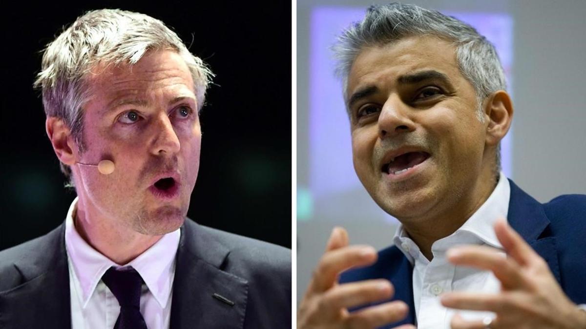 El laborista Sadiq Khan, a la derecha de la imagen, favorito en la encuestas, y el conservador Zac Goldsmith, a la izquierda.