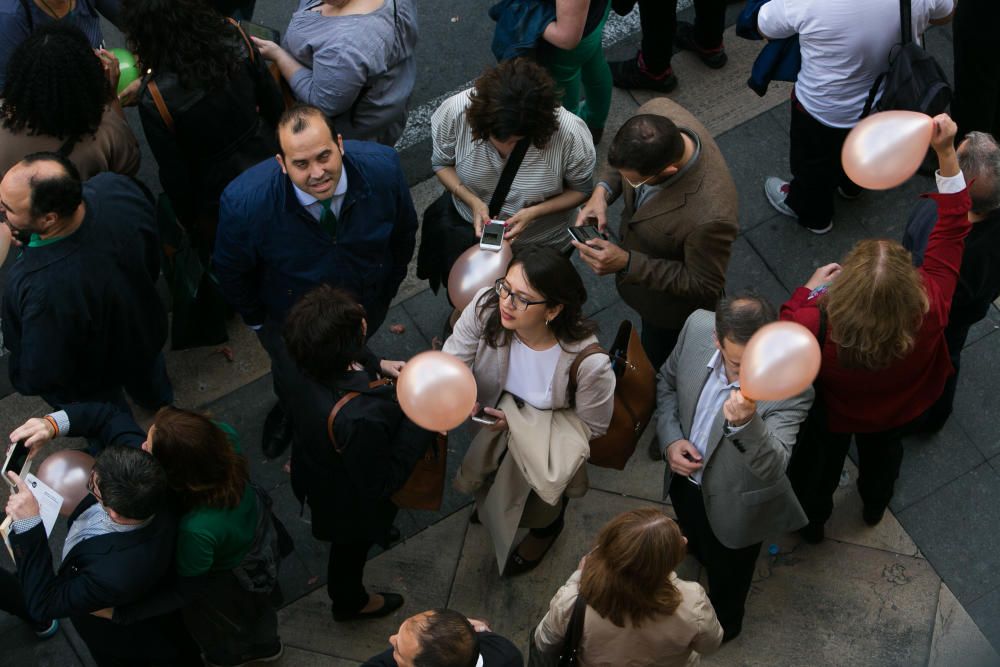 Manifestación en contra de los recortes de aulas en la enseñanza concertada