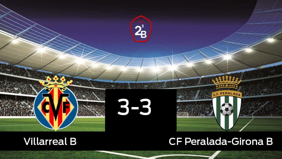 El Villarreal B y el Peralada-Girona B empataron a 3
