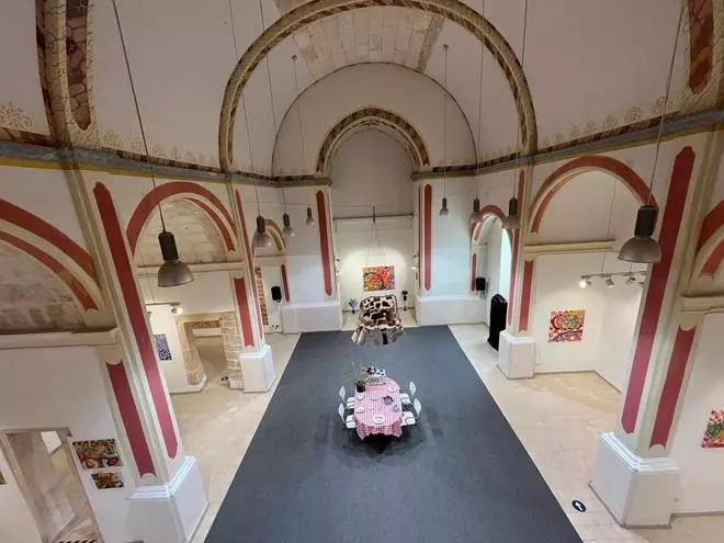 Ció Boncompte expone sus cuadros-receta en la Església Vella de ses Salines