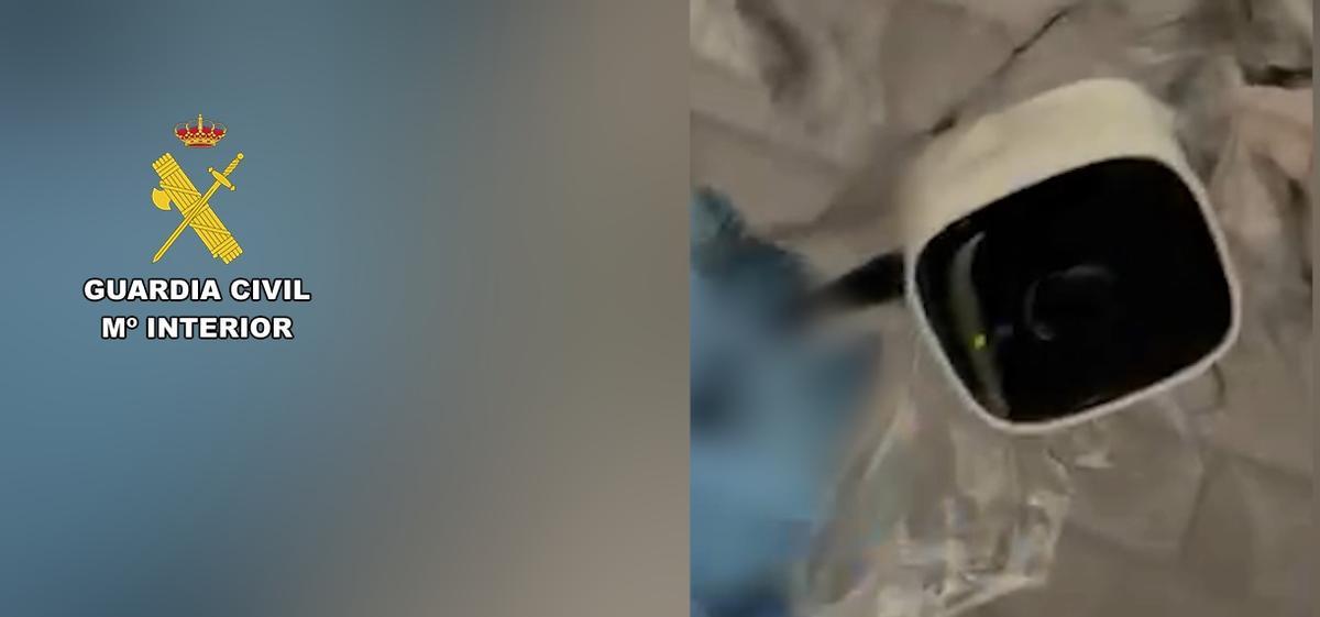 La cámara presuntamente utilizada por el empresario para grabar a las trabajadoras.