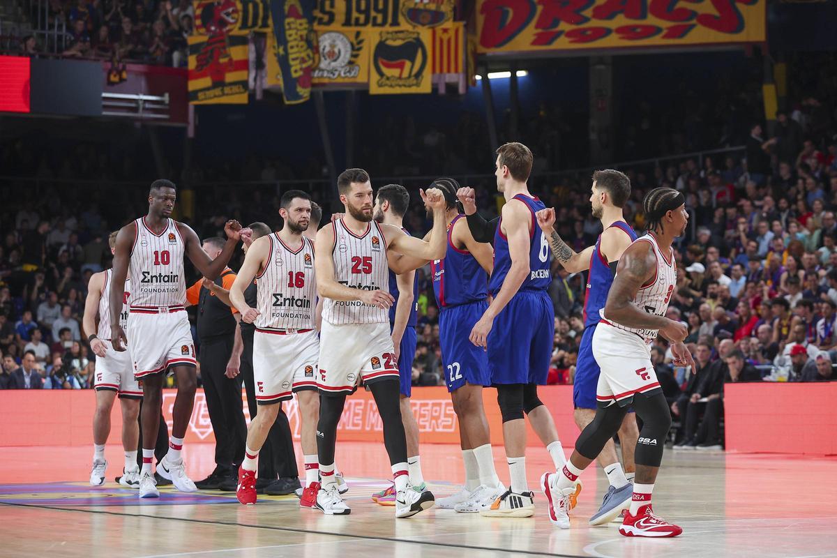 Euroliga. Barça - Olympiacos, quinto y definitivo partido del playoff, en imágenes.