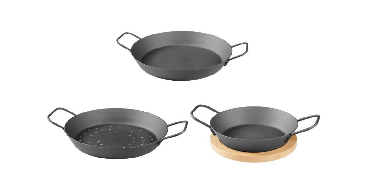 Mañana se esperan colas kilométricas en Lidl para conseguir el juego de tres sartenes de hierro fundido con diferentes fondos por solo 9,99 euros: apta para fuego abierto y para todas las barbacoas