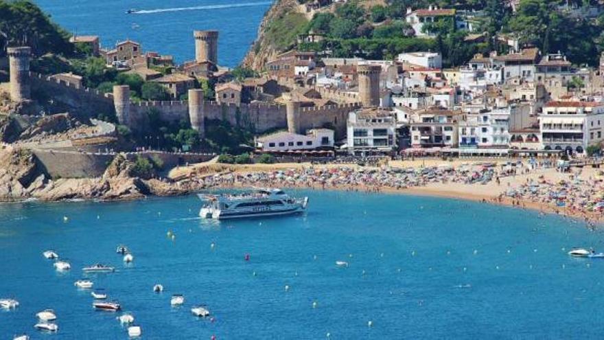 La platja Gran de Tossa de Mar.