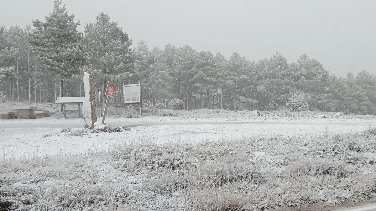 Primeras nevadas en el interior de Castellón