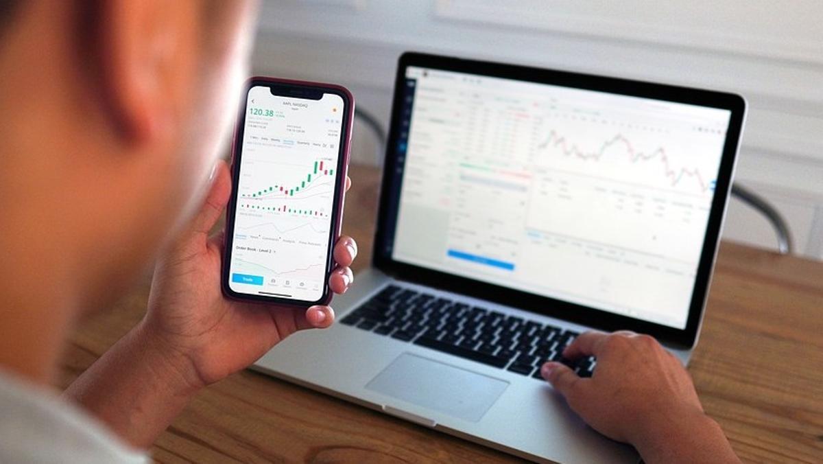 Una persona opera con sus cuentas en internet.