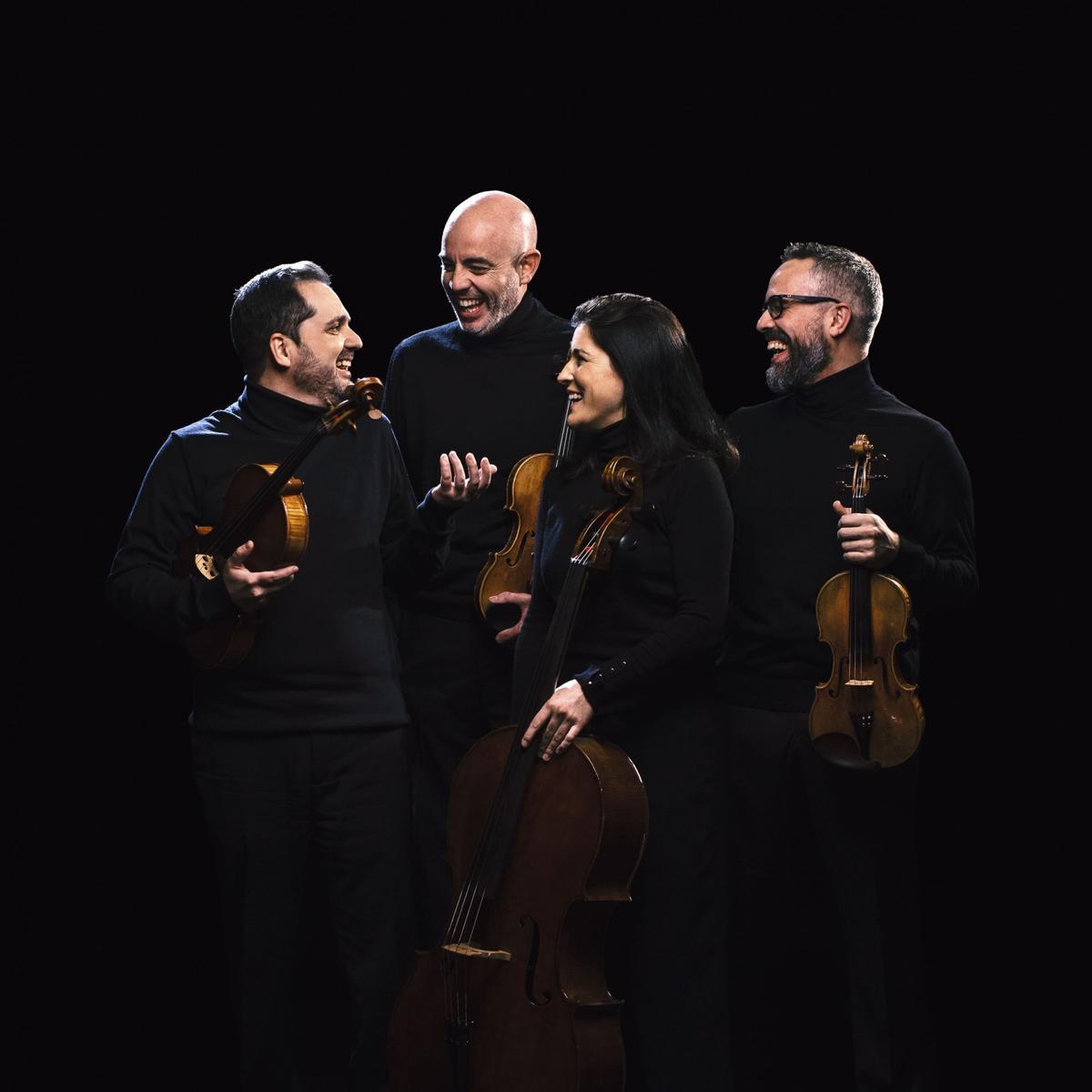 Los cuatro componente del Cuarteto Quiroga en una imagen reciente.